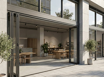 Bi-Folding Glass Shopfront Doors
